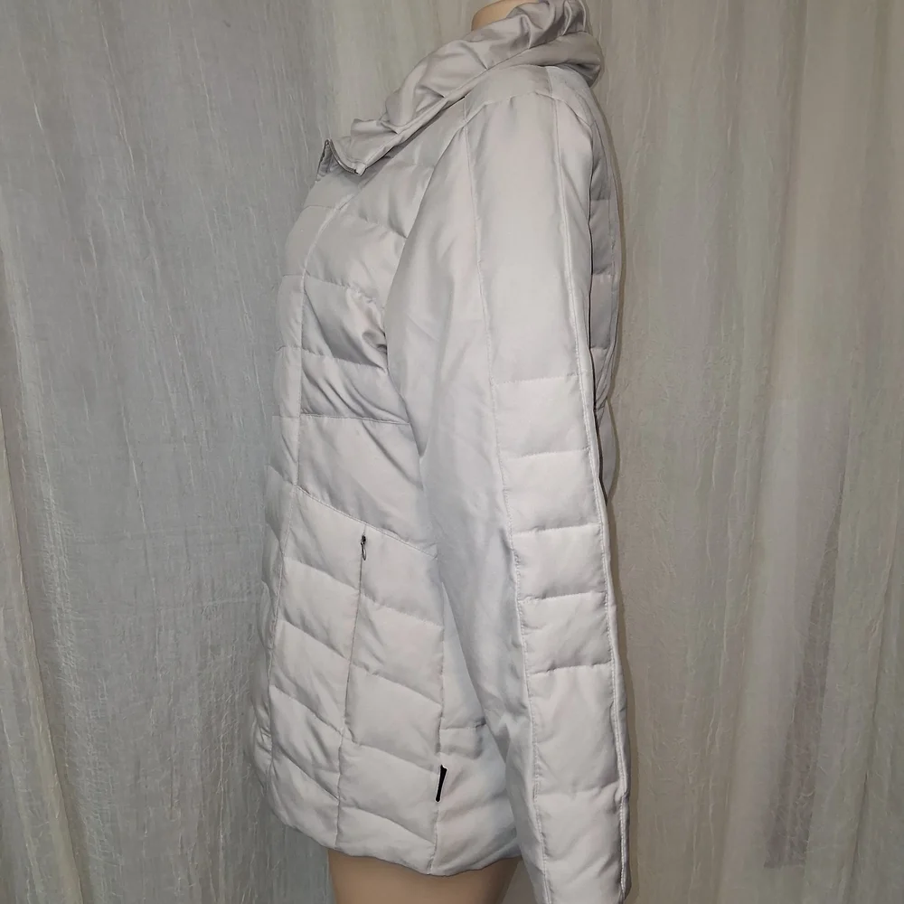 Calvin Klein Women's Metallic Gray Puffer Jacket Women Size L - Picture 5 of 12